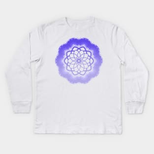 Violet Mandala Kids Long Sleeve T-Shirt